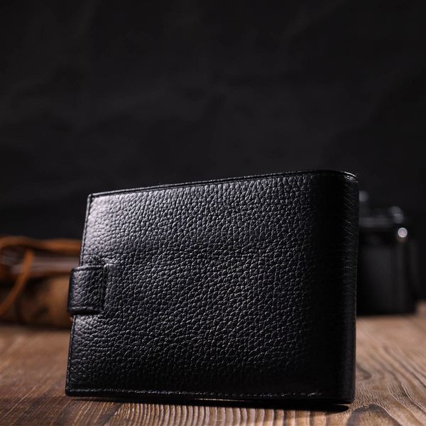 Чоловічий горизонтальний гаманець з натуральної шкіри Tony Bellucci 22042 Чорний 22042 фото