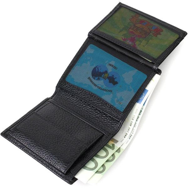 Мініатюрний чоловічий гаманець з натуральної шкіри BOND 21992 Чорний 21992 фото