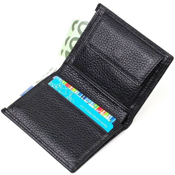 Миниатюрный мужской бумажник из натуральной кожи BOND 21992 Черный 21992 фото