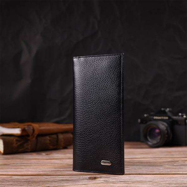 Вертикальний гаманець унісекс із натуральної шкіри CANPELLINI 21897 Чорний 21897 фото