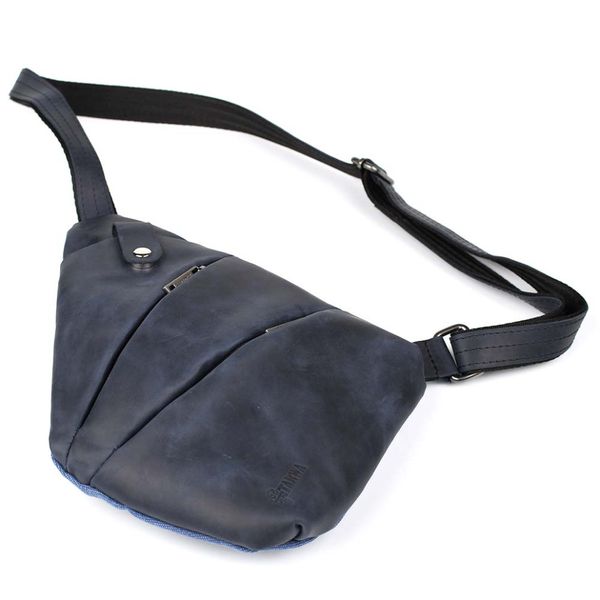 Мужская сумка-слинг через плечо микс канваса и кожи TARWA RKK-6402-3md RKK-6402-3md фото