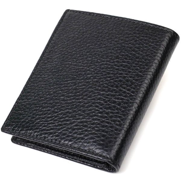 Мініатюрний чоловічий гаманець з натуральної шкіри BOND 21992 Чорний 21992 фото