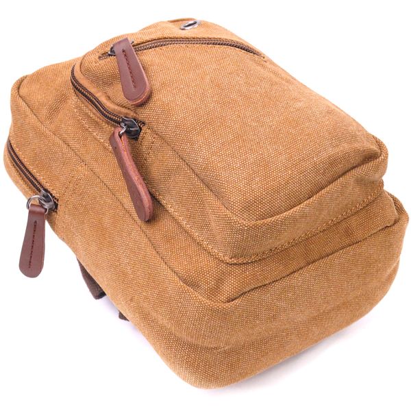 Практична чоловіча сумка через плече текстильна 21230 Vintage Коричнева 21230 фото