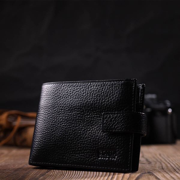 Чоловічий горизонтальний гаманець з натуральної шкіри Tony Bellucci 22042 Чорний 22042 фото