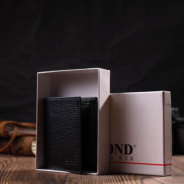 Миниатюрный мужской бумажник из натуральной кожи BOND 21992 Черный 21992 фото