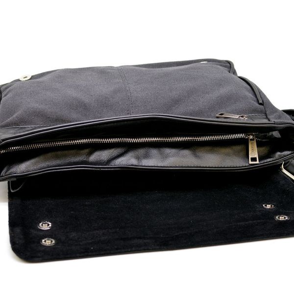 Чоловіча сумка через плече мікс шкіри і холщевой тканини канвас TARWA GG-1047-3md GG-1047-3md фото