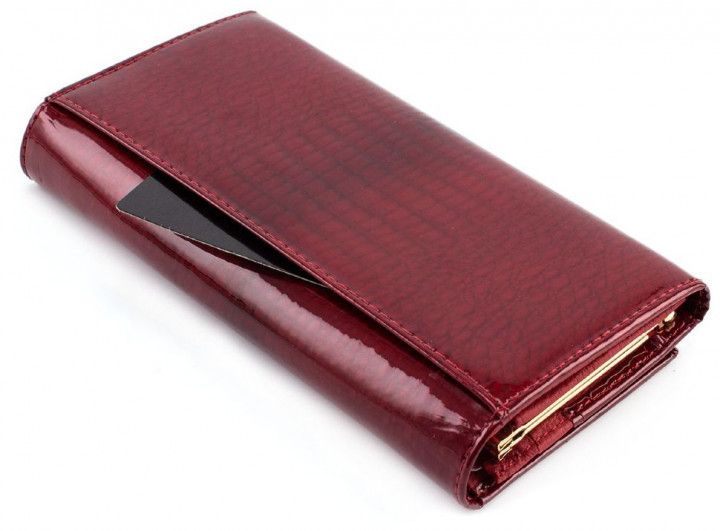 Червоний лаковий гаманець з натуральної шкіри для жінок Marco Coverna 403-1010-2 403-1010-2 фото