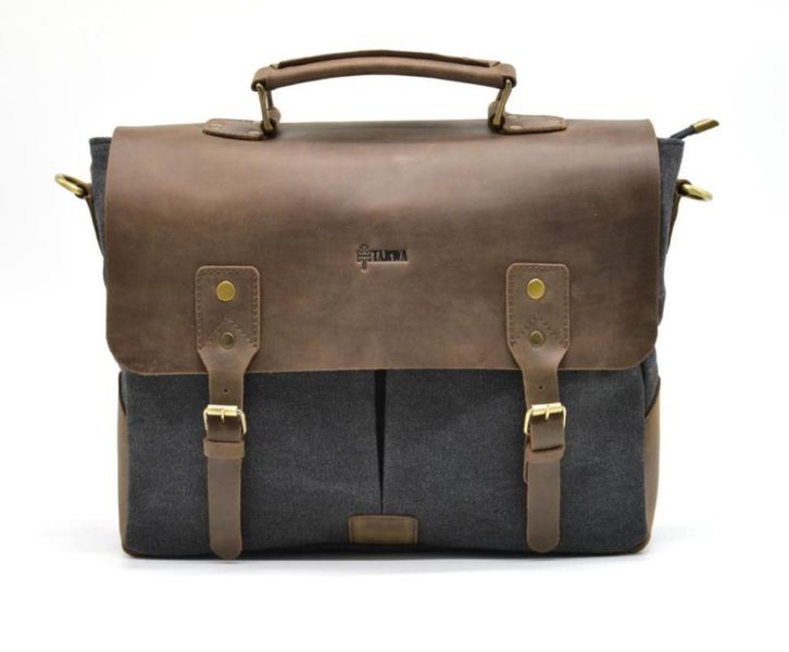 Чоловіча сумка-портфель шкіра та канвас RG-3960-4lx TARWA RG-3960-4lx фото