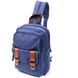 Універсальна сумка-рюкзак із двома відділеннями із щільного текстилю Vintage 22165 Синій 56801 фото 1