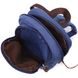 Універсальна сумка-рюкзак із двома відділеннями із щільного текстилю Vintage 22165 Синій 56801 фото 4