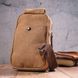 Практична чоловіча сумка через плече текстильна 21230 Vintage Коричнева 21230 фото 8
