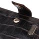 Фактурный небольшой мужской бумажник из натуральной кожи с тиснением под крокодила CANPELLINI 21747 Черный 21747 фото 3
