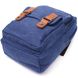Універсальна сумка-рюкзак із двома відділеннями із щільного текстилю Vintage 22165 Синій 56801 фото 3