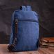 Універсальна сумка-рюкзак із двома відділеннями із щільного текстилю Vintage 22165 Синій 56801 фото 8