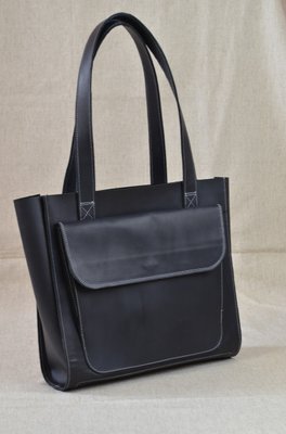 Стильна жіноча шкіряна сумка шопер SGE WSH 001 black чорна WSH 001 black фото