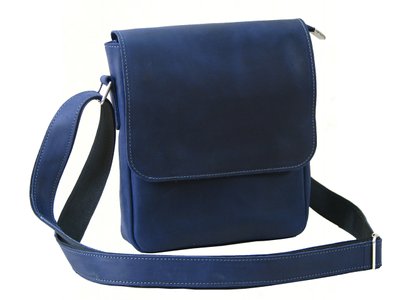Мужская кожаная сумка через плечо SGE LA 001 blue синяя LA 001 blue фото