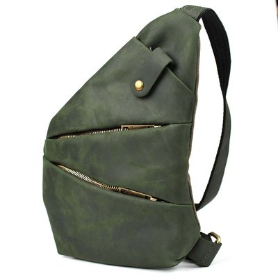 Мужская сумка-слинг через плечо микс канваса и кожи TARWA REE-6402-3md REE-6402-3md фото