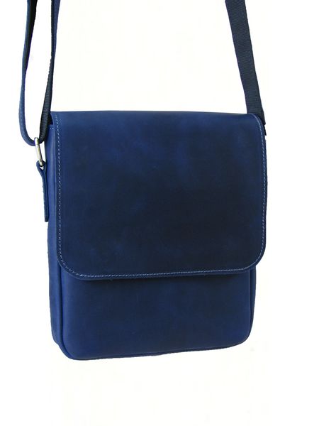Чоловіча шкіряна сумка через плече SGE LA 001 blue синя LA 001 blue фото