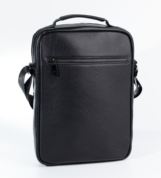 Вертикальная мужская кожаная сумка формата А4 REK-116-4-Vermont черная REK-116-4-Vermont фото