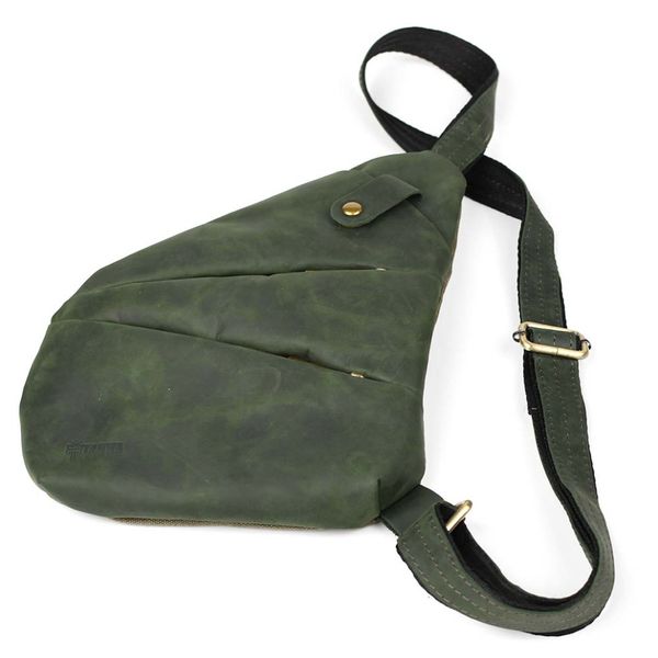 Мужская сумка-слинг через плечо микс канваса и кожи TARWA REE-6402-3md REE-6402-3md фото