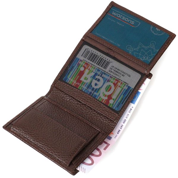 Стильный мужской бумажник небольшого размера из натуральной кожи BOND 21993 Коричневый 21993 фото