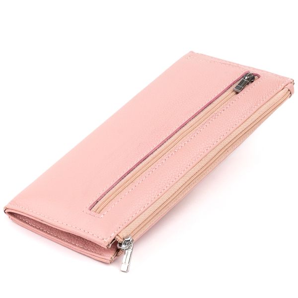 Горизонтальний тонкий гаманець зі шкіри жіночий ST Leather 19325 Рожевий 19325 фото