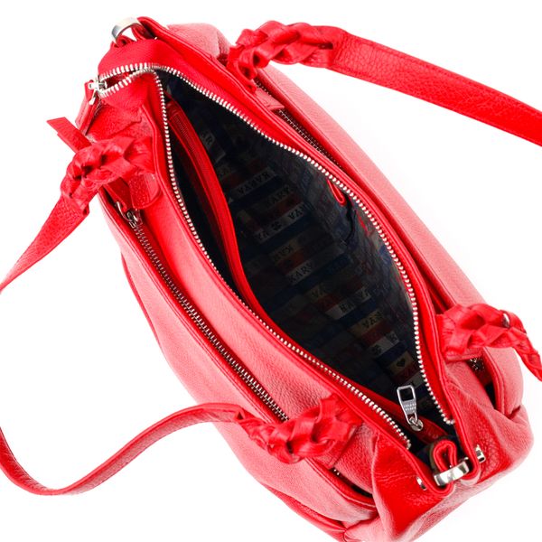 Яркая и вместительная женская сумка с ручками KARYA 20880 кожаная Красный 20880 фото