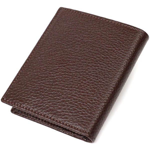 Стильный мужской бумажник небольшого размера из натуральной кожи BOND 21993 Коричневый 21993 фото