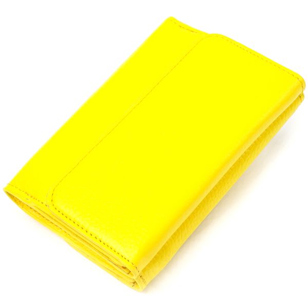 Молодіжний яскравий гаманець із натуральної шкіри флотар CANPELLINI 21597 Лимонний 21597 фото