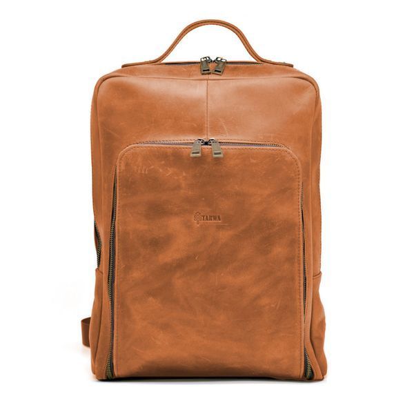 Рюкзак для ноутбука 15" дюймов RB-1240-4lx в коньячной коже крейзи хорс RB-1240-4lx фото