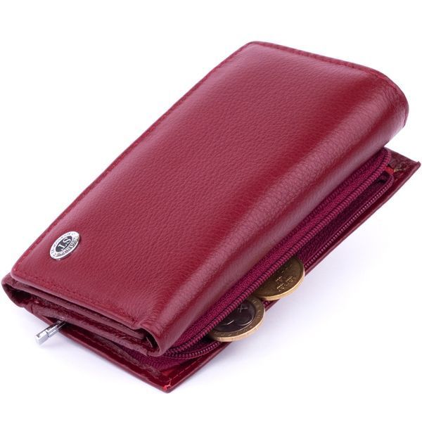 Гаманець горизонтальний з монетницьою на блискавці жіночий ST Leather 19363 Бордовий 19363 фото