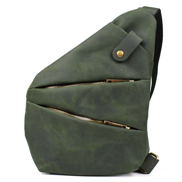 Чоловіча сумка-слінг через плече мікс канвасу та шкіри TARWA REE-6402-3md REE-6402-3md фото