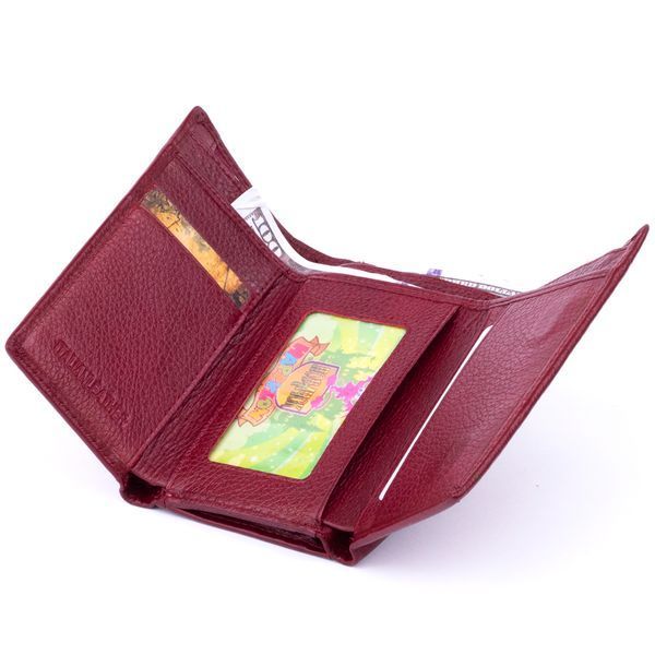 Гаманець горизонтальний з монетницьою на блискавці жіночий ST Leather 19363 Бордовий 19363 фото
