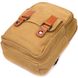 Зручна сумка-рюкзак у стилі мілітарі з двома відділеннями із щільного текстилю Vintage 22166 Пісочний 56802 фото 3