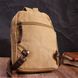 Зручна сумка-рюкзак у стилі мілітарі з двома відділеннями із щільного текстилю Vintage 22166 Пісочний 56802 фото 8