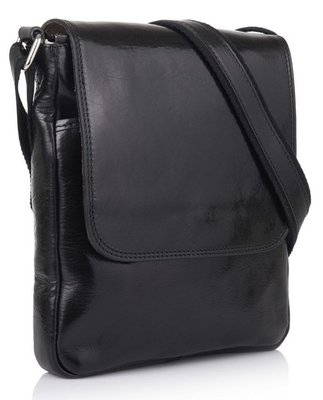 Чёрная кожаная сумка через плечо VIRGINIA CONTI V-01277A V-01277A фото