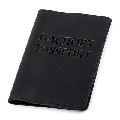 Обложка на паспорт Shvigel 13917 шкіряна Чорна 13917 фото