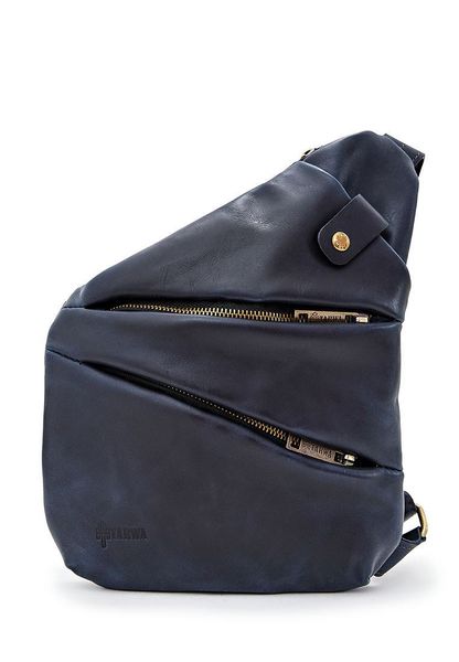 Чоловіча шкіряна сумка-слінг RK-6402-3md темно-синя бренд TARWA RK-6402-3md фото