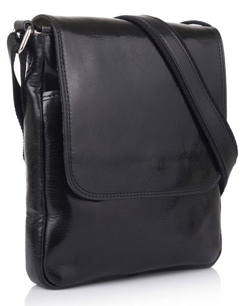 Чорна шкіряна сумка через плече VIRGINIA CONTI V-01277A V-01277A фото