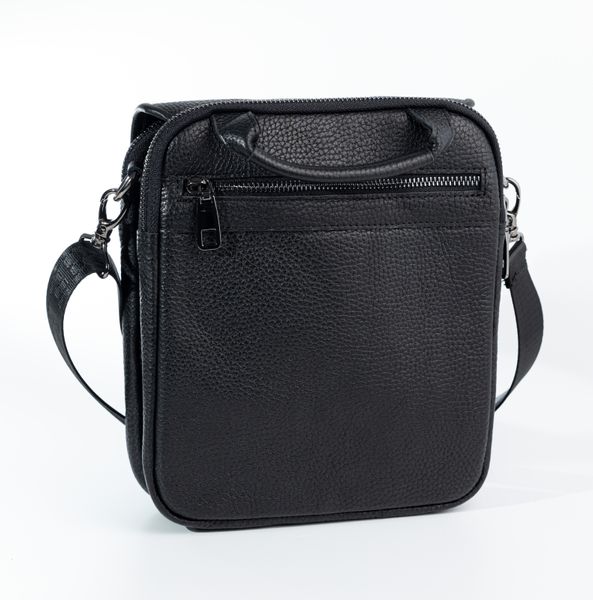 Кожаная мужская сумка на плечо барсетка REK-115-3-Flotar черная REK-115-3-Flotar фото