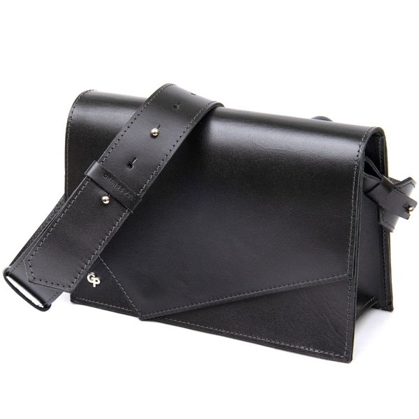 Жіноча стильна сумка з натуральної шкіри GRANDE PELLE 11434 Чорний 49839 фото