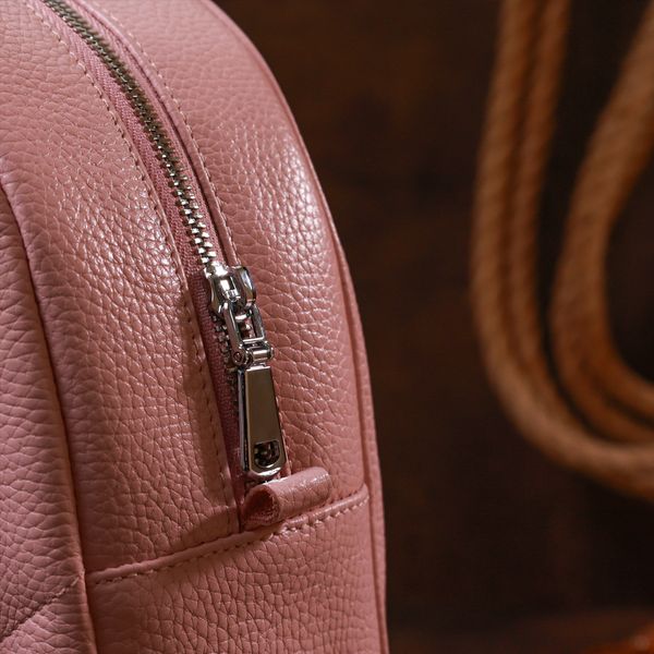 Практичний жіночий рюкзак з натуральної шкіри Shvigel 16319 Рожевий 52619 фото