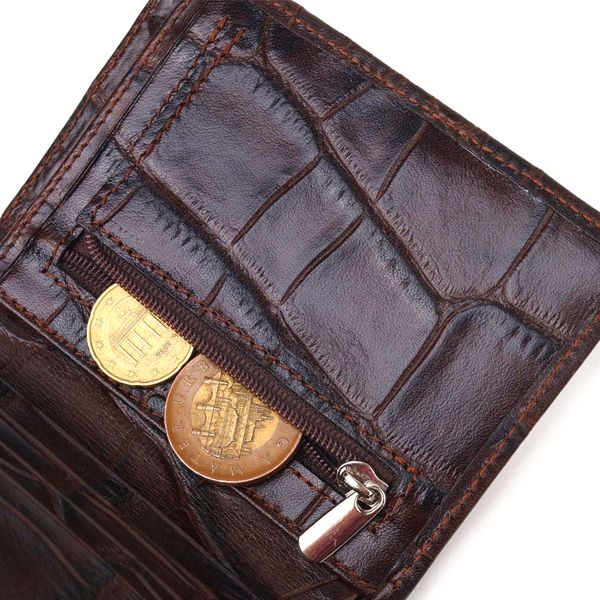 Стильное мужское портмоне из натуральной фактурной кожи CANPELLINI 21497 Коричневое 21497 фото