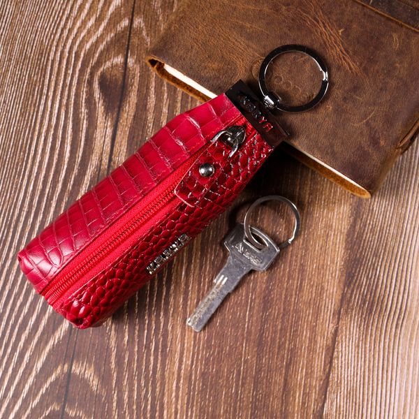 Стильна та зручна ключниця KARYA 20931 шкіряна Червоний 20931 фото