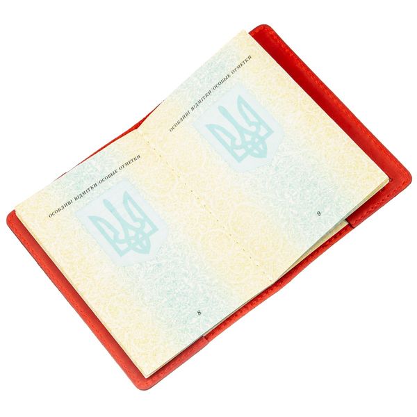 Обложка на паспорт Shvigel 13959 Crazy кожаная Красная 13959 фото