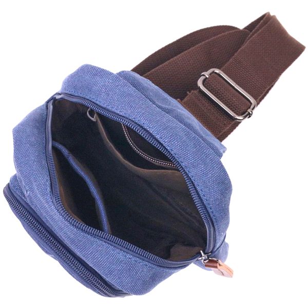 Компактная сумка через плечо из плотного текстиля 21232 Vintage Синяя 21232 фото
