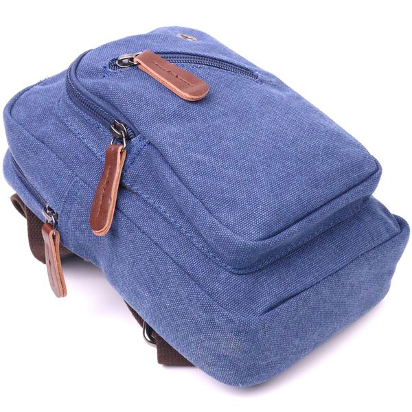 Компактная сумка через плечо из плотного текстиля 21232 Vintage Синяя 21232 фото