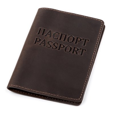 Обкладинка на паспорт Shvigel 13918 шкіряна Коричнева 13918 фото