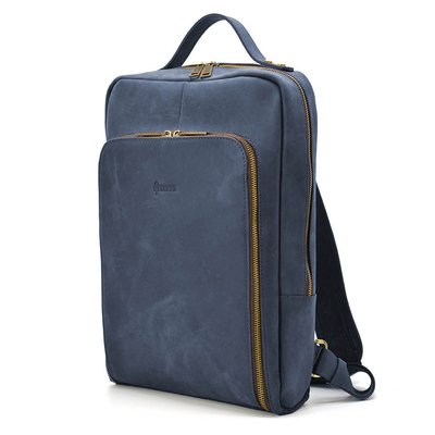 Шкіряний рюкзак для ноутбука 14" RK-1239-4lx TARWA синій crazy horse RK-1239-4lx фото