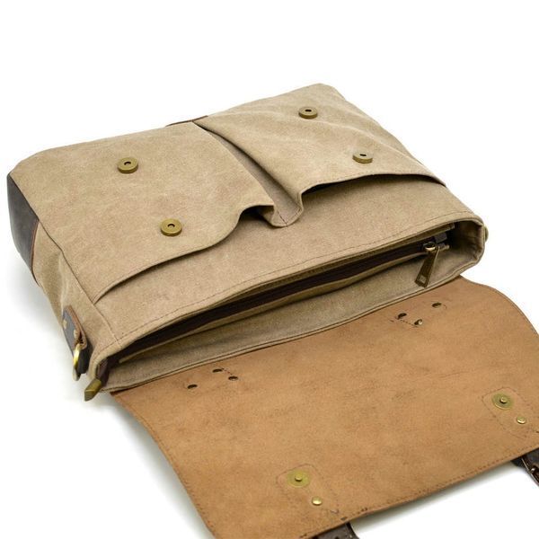 Мужская сумка-портфель микс ткани канвас и кожи RSc-3960-3md TARWA RSc-3960-3md фото